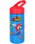 Бутилка със сламка Stor Super Mario - 410 ml - 1t