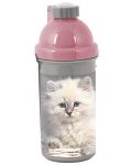 Бутилка за вода Paso Cat - Бяло коте, 500 ml - 1t