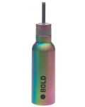 Бутилка от неръждаема стомана Lassig - Bold Rainbow, 750 ml - 2t