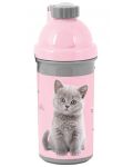 Бутилка за вода Paso Cat - Сиво коте, 500 ml - 1t