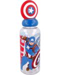 Бутилка с 3D фигура Stor Avengers - Invisible Force, Captain America, 560 ml - 1t