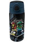 Бутилка за вода Graffiti Harry Potter - Hogwarts, със сламка, 500 ml - 1t