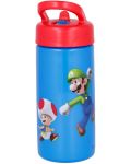 Бутилка със сламка Super Mario - 410 ml - 2t