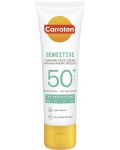 Carroten Слънцезащитен крем за лице Sensitive, SPF50+, 50 ml - 1t