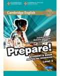 Cambridge English Prepare! Level 2 Student's Book and Online Workbook / Английски език - ниво 2: Учебник с онлайн тетрадка - 1t