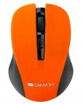 Безжична мишка CANYON Mouse CNE-CMSW1 800/1000/1200 dpi, 4 бутона, Оранжева - 1t