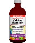Calcium, 1000 mg + Vitamin D3, 400 IU, 500 ml, Webber Naturals - 1t