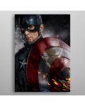 Метален постер Displate - Marvel: Civil War Divided We Fall - Cap - 3t