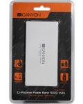 Портативна батерия CANYON CNS-TPBP5W 5000mAh, Бяла - 3t