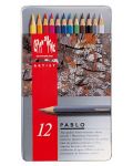 Цветни акварелни моливи Caran d'Ache Pablo – 12 цвята - 1t