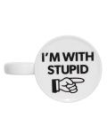 Чаша Thumbs Up - I'm with Stupid - 2t