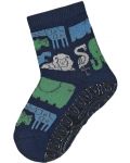 Чорапи с неплъзгащо стъпало Sterntaler - Зоологическа градина, 23/24 размер, 2-3 г, сини - 2t