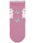 Чорапи с неплъзгащо стъпало Sterntaler - Коте, 17/18 размер, 6-12 м, розови - 2t