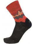 Чорапи Mico - Light Weight Extra Dry Hike , черни/оранжеви - 1t