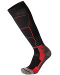Чорапи Mico - Medium Light Weight Superthermo , черни/червени - 1t