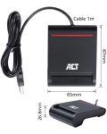 Четец за смарт карти ACT - AC6015, USB 2.0, черен - 5t