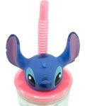 Чаша със сламка и 3D фигура Stor Stitch - Flowers, 360 ml - 4t