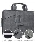 Чанта за лаптоп Satechi - Fabric, 15'', сива - 4t