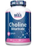 Choline Bitartrate, 500 mg, 100 капсули, Haya Labs - 1t