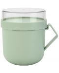 Чаша с капак Brabantia - Make & Take, 600 ml, зелена - 1t