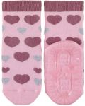 Чорапи с неплъзгащо стъпало Sterntaler - Сърчица, 27/28 размер, 4-5 г, розови - 2t