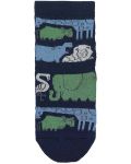 Чорапи с неплъзгащо стъпало Sterntaler - Зоологическа градина, 25/26 размер, 3-4 г, сини - 3t