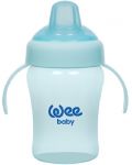Неразливаща чаша с дръжки Wee Baby - Colorful, 240 ml, синя - 1t
