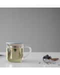 Чаша за чай с цедка Viva Scandinavia - Minima, 400 ml, със синьо капаче - 8t