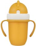 Canpol Чаша с Flip-top сламка Matte Pastels, 210мл., жълта - 4t
