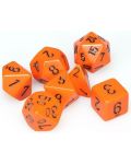 Комплект зарове Chessex Opaque Poly 7 - Orange & Black (7 бр.) - 2t