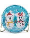 Чанта Loungefly Disney: Mickey Mouse - Snowman Mickey & Minnie - 2t