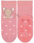 Чорапи със силиконова подметка Sterntaler - с мишле, 25/26 размер, розови - 1t
