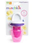 Чесалка за зъби Munchkin - С торбичка за плодове, розова - 2t