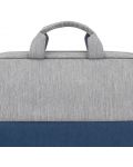 Чанта за лаптоп Rivacase - 7532, 15.6", сива/синя - 6t