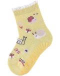 Чорапи с неплъзгащо стъпало Sterntaler - Горски животни, 25/26 размер, 3-4 г, жълти - 1t
