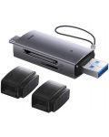 Четец за карти Baseus - Lite, USB-A/C - SD/TF, сив - 4t