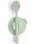 Четка за съдове с вакуумна закачалка Brabantia - SinkSide Jade Green, зелена - 1t