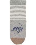 Чорапи с неплъзгащо стъпало Sterntaler - Костенурка, 23/24 размер, 2-3 г, сиви - 3t