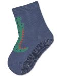 Чорапи с неплъзгащо стъпало Sterntaler - Крокодил, 25/26 размер, 3-4 г, сини - 1t