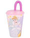 Чаша със сламка Stor - Disney Princess, 430 ml - 2t