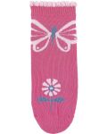 Чорапи с неплъзгащо стъпало Sterntaler - Пеперуда, 17/18 размер, 6-12 м, розови - 3t
