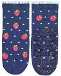 Чорапи със силиконова подметка Sterntaler - Ягоди, 25/26 размер, сини - 1t