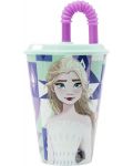 Чаша със сламка Stor Frozen - Ice Magic, 430 ml - 1t