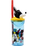Чаша със сламка и 3D фигура Stor Mickey Mouse - Fun-Tastic, 360 ml - 2t