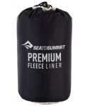 Чаршаф за спален чувал Sea to Summit - Fleece Mummy Liner, черен - 3t