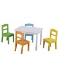 Детска дървена маса с 4 столчета Classic World - 1t