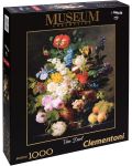 Пъзел Clementoni Museum от 1000 части - Ваза с цветя, Ян Франс ван Даел - 1t
