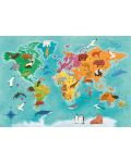 Пъзел Clementoni от 180 части - Световна карта на животните - 2t