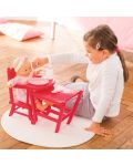 Столче за хранене на кукли Corolle – Розово, с 2 функции - 3t