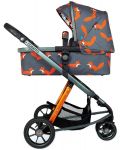 Бебешка количка Cosatto Giggle 3 - Charcoal Mister Fox, с чанта, кошница и адаптери - 5t